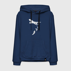 Толстовка-худи хлопковая мужская Plane surfer, цвет: тёмно-синий