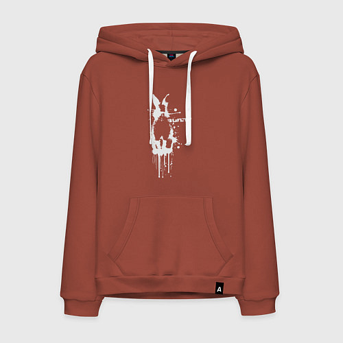 Мужская толстовка-худи Banksy bunny / Кирпичный – фото 1