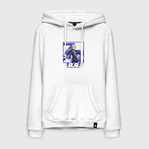 Мужская толстовка-худи Хьюго Влад - Zenless Zone Zero / Белый – фото 1