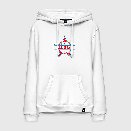 Мужская толстовка-худи All-star basketball / Белый – фото 1