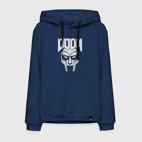 Мужская толстовка-худи Doom mask / Тёмно-синий – фото 1