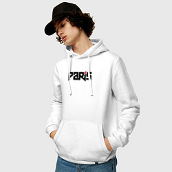 Толстовка-худи хлопковая мужская City Paris, цвет: белый — фото 2