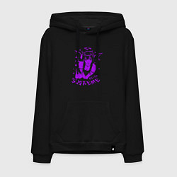 Толстовка-худи хлопковая мужская Reign supreme, цвет: черный