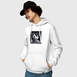 Толстовка-худи хлопковая мужская Denzel curry, цвет: белый — фото 2