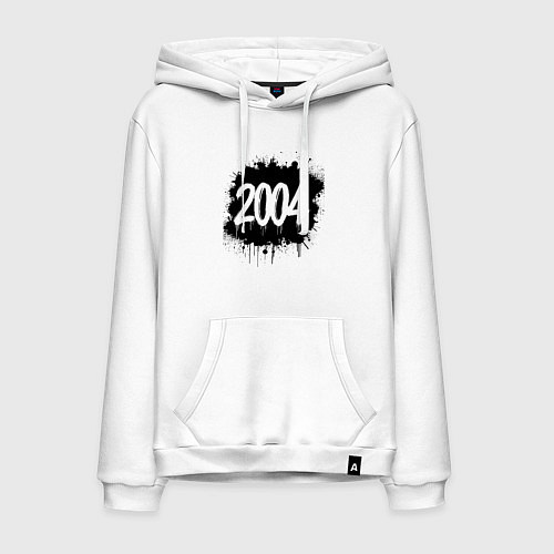 Мужская толстовка-худи 2004 всплеск краски / Белый – фото 1