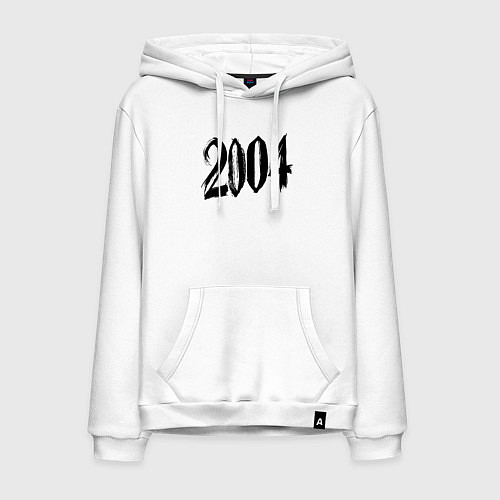 Мужская толстовка-худи 2004 штрихами / Белый – фото 1