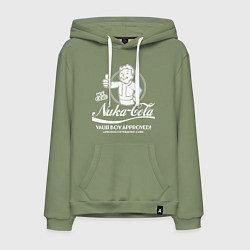 Толстовка-худи хлопковая мужская Fallout - nuca kola, цвет: авокадо