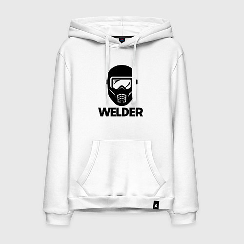 Мужская толстовка-худи Маска сварщика / Белый – фото 1