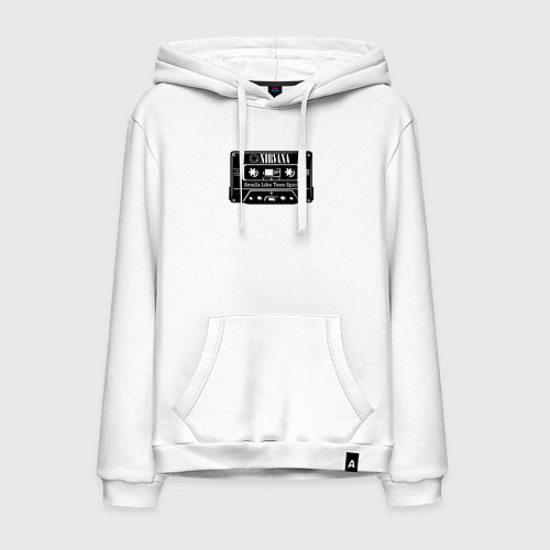 Мужская толстовка-худи Нирвана аудиокассета / Белый – фото 1