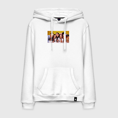 Мужская толстовка-худи Художниик друзья / Белый – фото 1