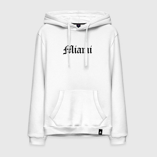 Мужская толстовка-худи Miami - USA / Белый – фото 1