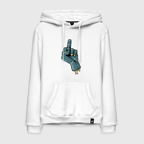 Мужская толстовка-худи Zombie fuck / Белый – фото 1