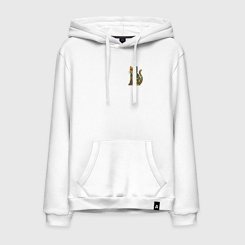 Мужская толстовка-худи Кубистический мур / Белый – фото 1