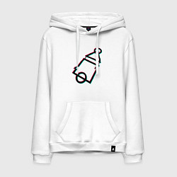 Толстовка-худи хлопковая мужская Знаки игры, цвет: белый