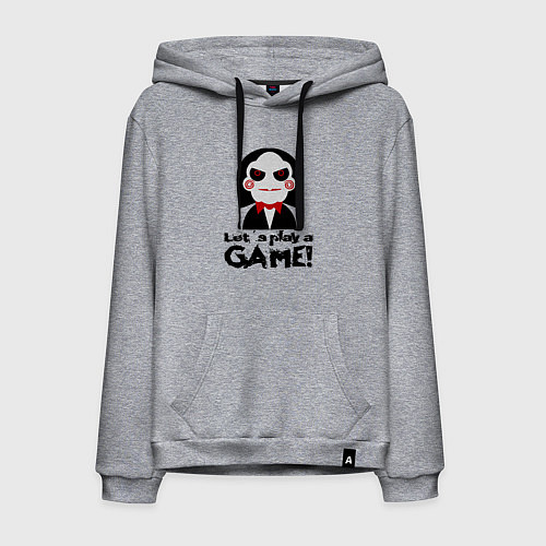 Мужская толстовка-худи Давайте поиграем в игру / Меланж – фото 1