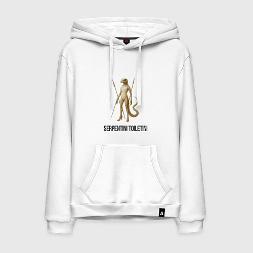 Мужская толстовка-худи Serpentini Toiletini / Белый – фото 1