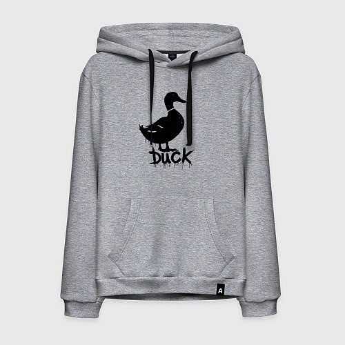 Мужская толстовка-худи Граффити утка / Меланж – фото 1