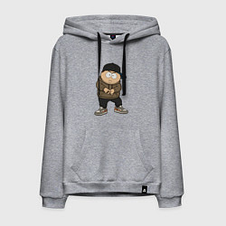 Толстовка-худи хлопковая мужская Эрик Картман одет как подросток, цвет: меланж