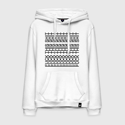 Мужская толстовка-худи Fuck this shit pattern / Белый – фото 1