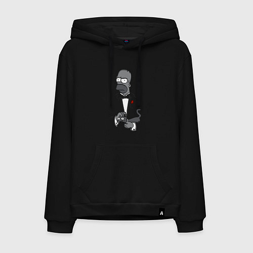 Мужская толстовка-худи Homer godfather / Черный – фото 1