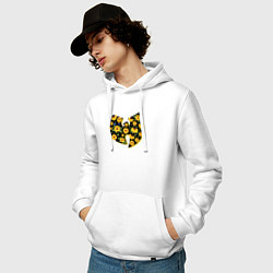 Толстовка-худи хлопковая мужская Wu-Tang flowers, цвет: белый — фото 2