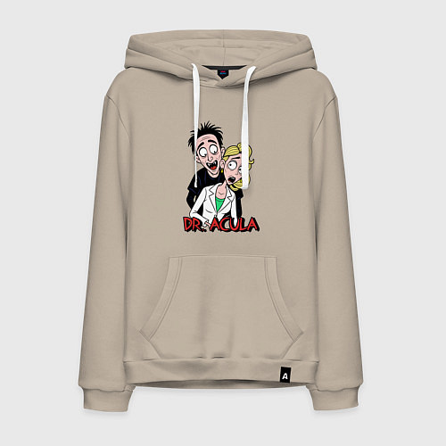 Мужская толстовка-худи Доктор Акула / Миндальный – фото 1