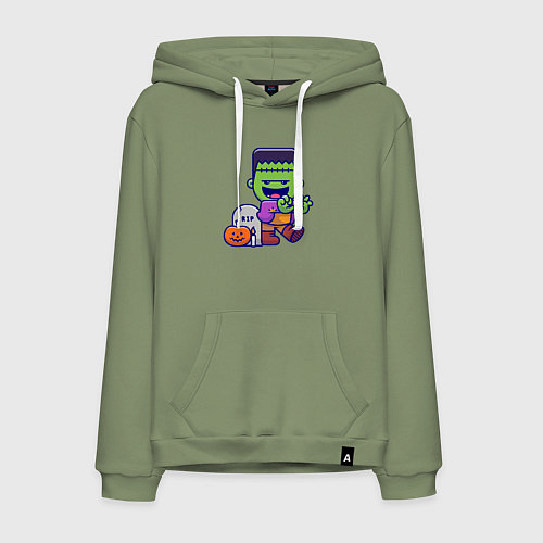Мужская толстовка-худи Милый Франкенштейн / Авокадо – фото 1