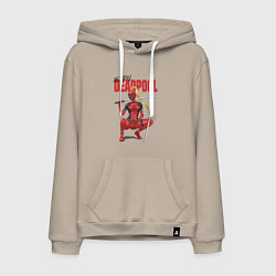 Толстовка-худи хлопковая мужская Lady Deadpool, цвет: миндальный