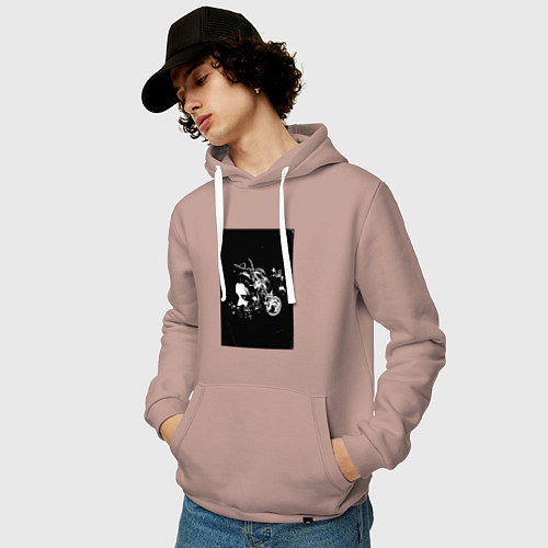 Мужская толстовка-худи Фильм Пила / Пыльно-розовый – фото 3