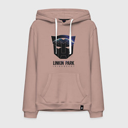 Толстовка-худи хлопковая мужская Linkin Park: Iridescent, цвет: пыльно-розовый
