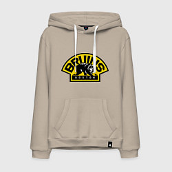 Толстовка-худи хлопковая мужская HC Boston Bruins Label, цвет: миндальный