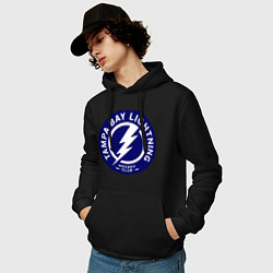 Толстовка-худи хлопковая мужская HC Tampa Bay Lightning, цвет: черный — фото 2