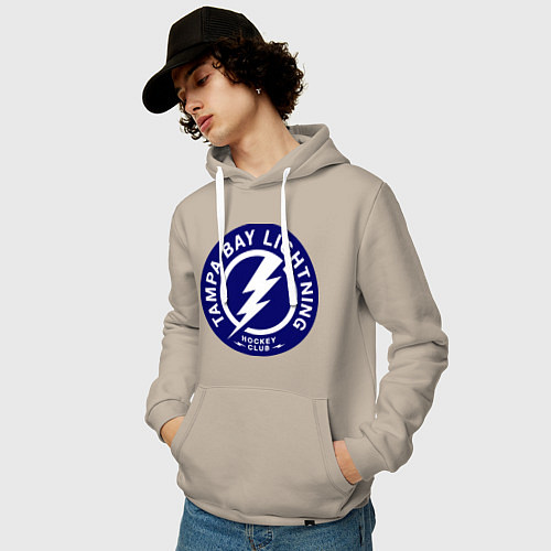 Мужская толстовка-худи HC Tampa Bay Lightning / Миндальный – фото 3