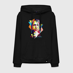 Толстовка-худи хлопковая мужская Kurt Cobain: Colors, цвет: черный