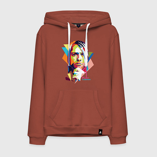 Мужская толстовка-худи Kurt Cobain: Colors / Кирпичный – фото 1