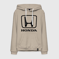 Толстовка-худи хлопковая мужская Honda logo, цвет: миндальный