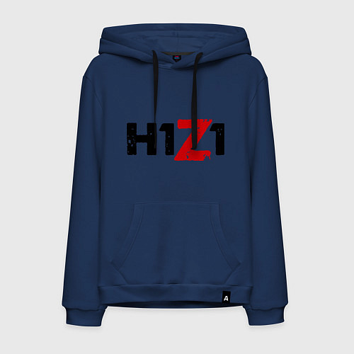 Мужская толстовка-худи H1z1 / Тёмно-синий – фото 1