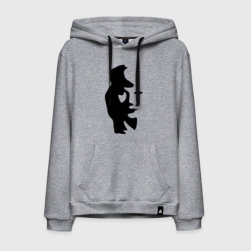 Мужская толстовка-худи Саксофонист или девушка / Меланж – фото 1