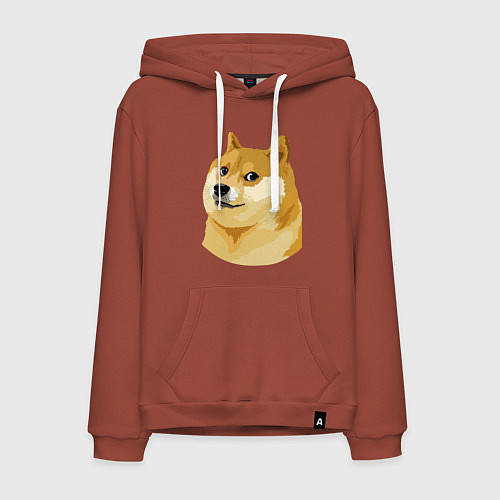 Мужская толстовка-худи Doge / Кирпичный – фото 1