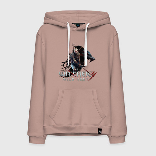 Мужская толстовка-худи The Witcher 3 / Пыльно-розовый – фото 1