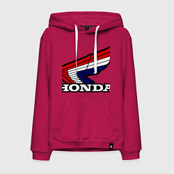 Толстовка-худи хлопковая мужская Honda, цвет: маджента