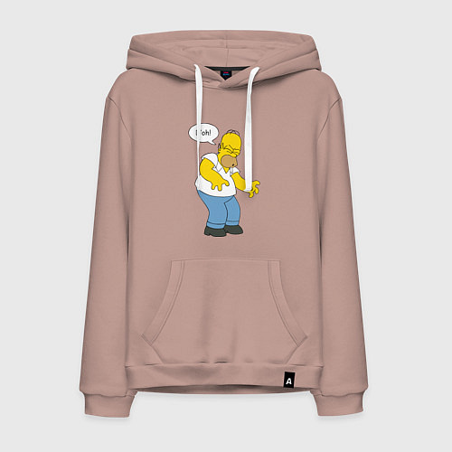 Мужская толстовка-худи D'oh mood / Пыльно-розовый – фото 1