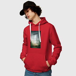 Толстовка-худи хлопковая мужская X-Files: Aliens, цвет: красный — фото 2