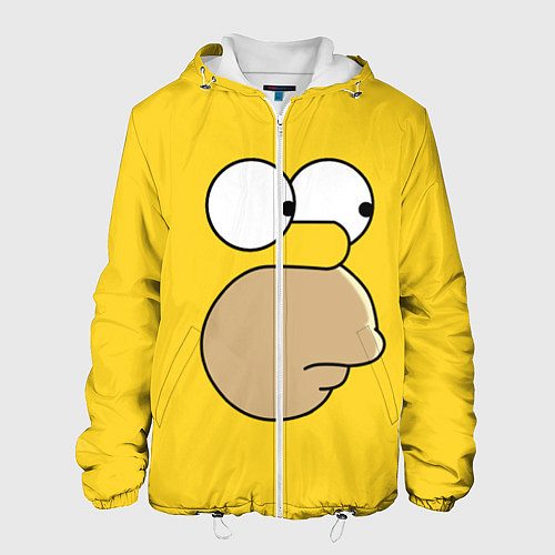 Мужская куртка Лицо Гомера / 3D-Белый – фото 1