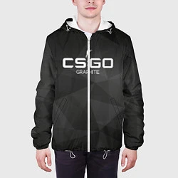 Куртка с капюшоном мужская CS:GO Graphite, цвет: 3D-белый — фото 2