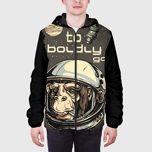 Мужская куртка Monkey: to boldly go / 3D-Черный – фото 3