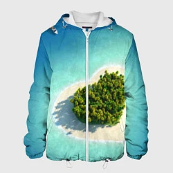 Куртка с капюшоном мужская Остров, цвет: 3D-белый