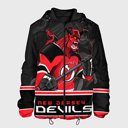 Куртка с капюшоном мужская New Jersey Devils, цвет: 3D-черный
