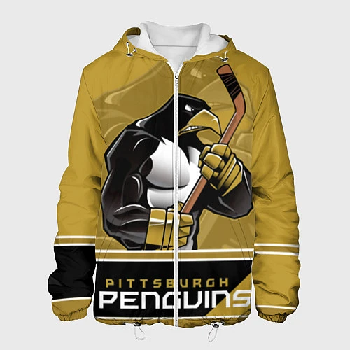 Мужская куртка Pittsburgh Penguins / 3D-Белый – фото 1