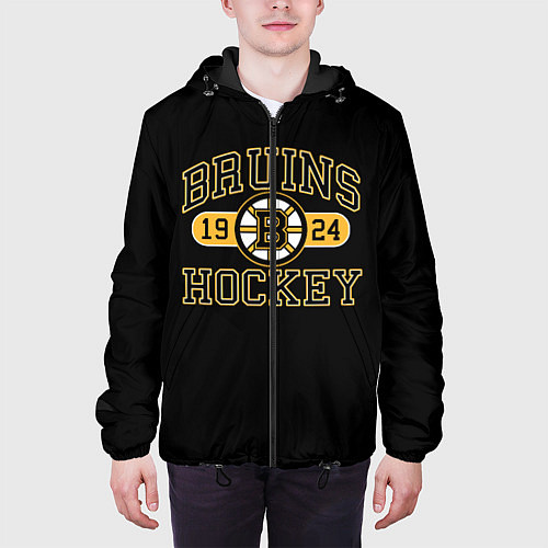 Мужская куртка Boston Bruins: Est.1924 / 3D-Черный – фото 3